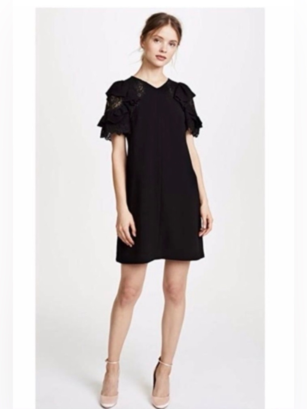 Rebecca Taylor Crepe Sleeve Detail Dress Size 2 NWT